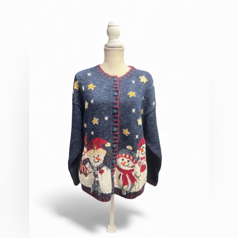 Christmas sweater hand knit.‎  Grandma core.